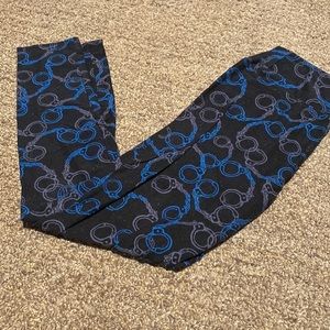 LuLaRoe leggings - handcuffs print